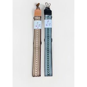 Brown/Green Adjustable Replacement Purse Crossbody Strap Bundle Silver Hardware